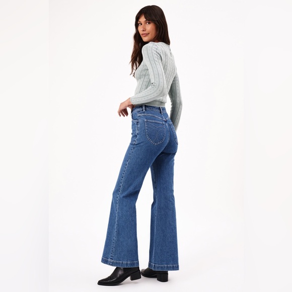 ROLLA'S Eastcoast Flare High Rise G' Day Mate Jeans Vintage Blue Size 30 - Picture 4 of 13